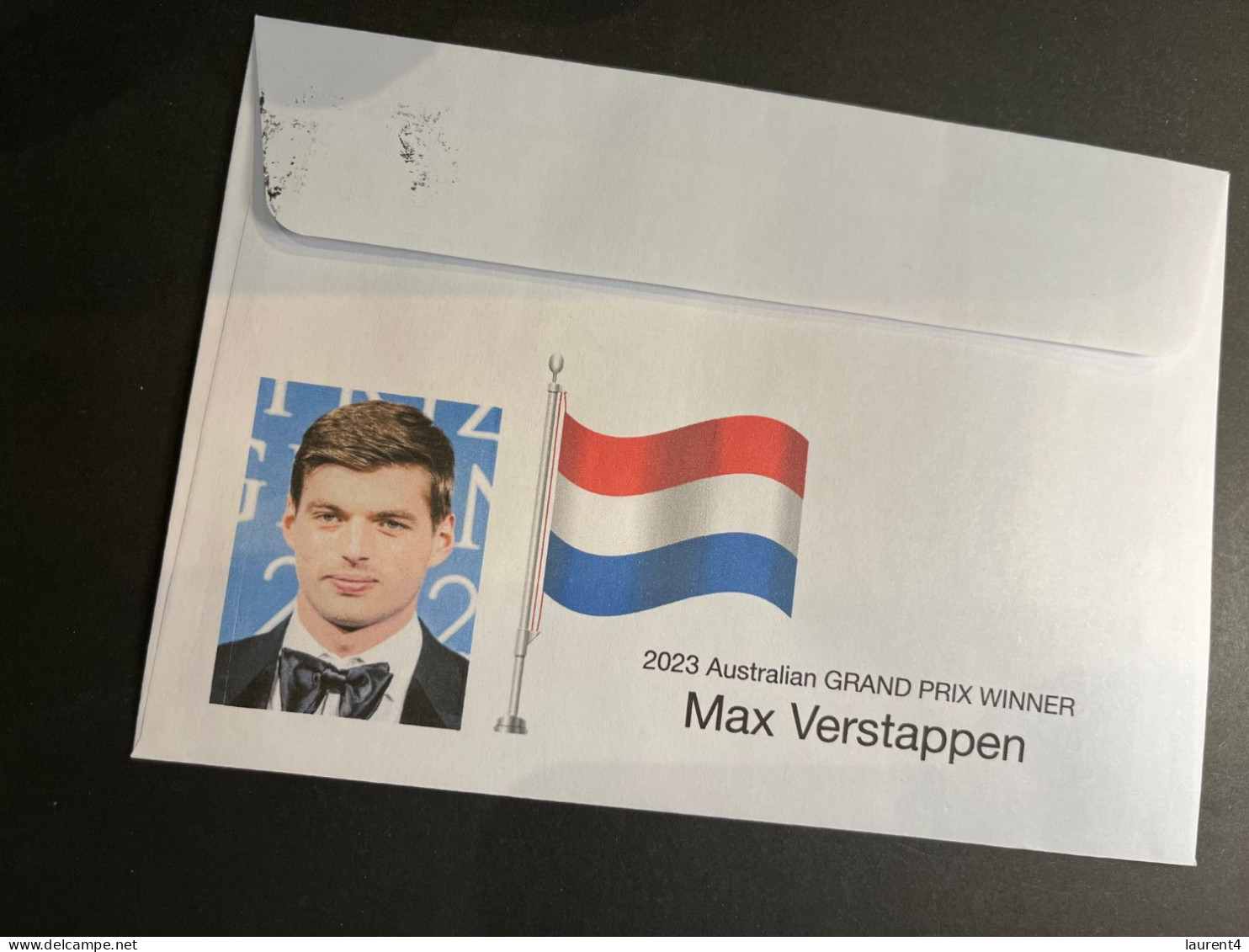 (4 Q 47) Formula One - 2023 Miami Grand Prix - Winner Max Verstappen (6 May 2023) With OZ + USA Flag Stamp - Other & Unclassified