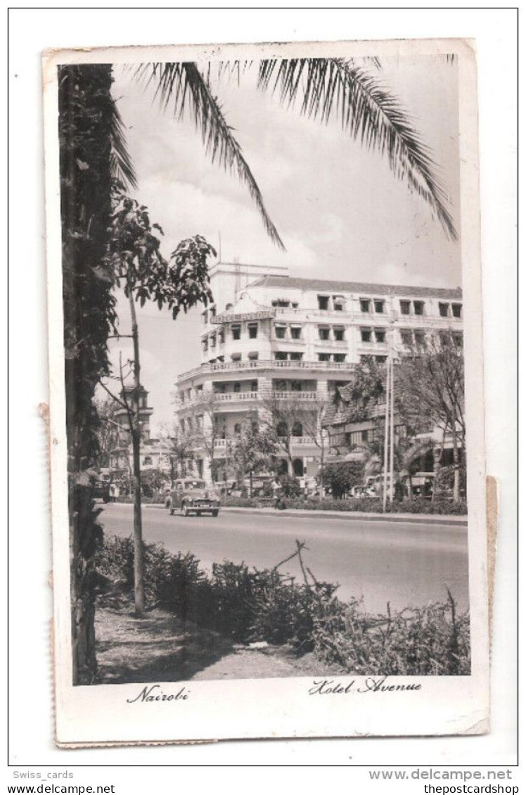 Avenue Hotel NAIROBI Uganda Kenya Tanganyika THREE USED STAMPS Kenya Avenue Hotel NAIROBI 1950s Postcard - Kenia