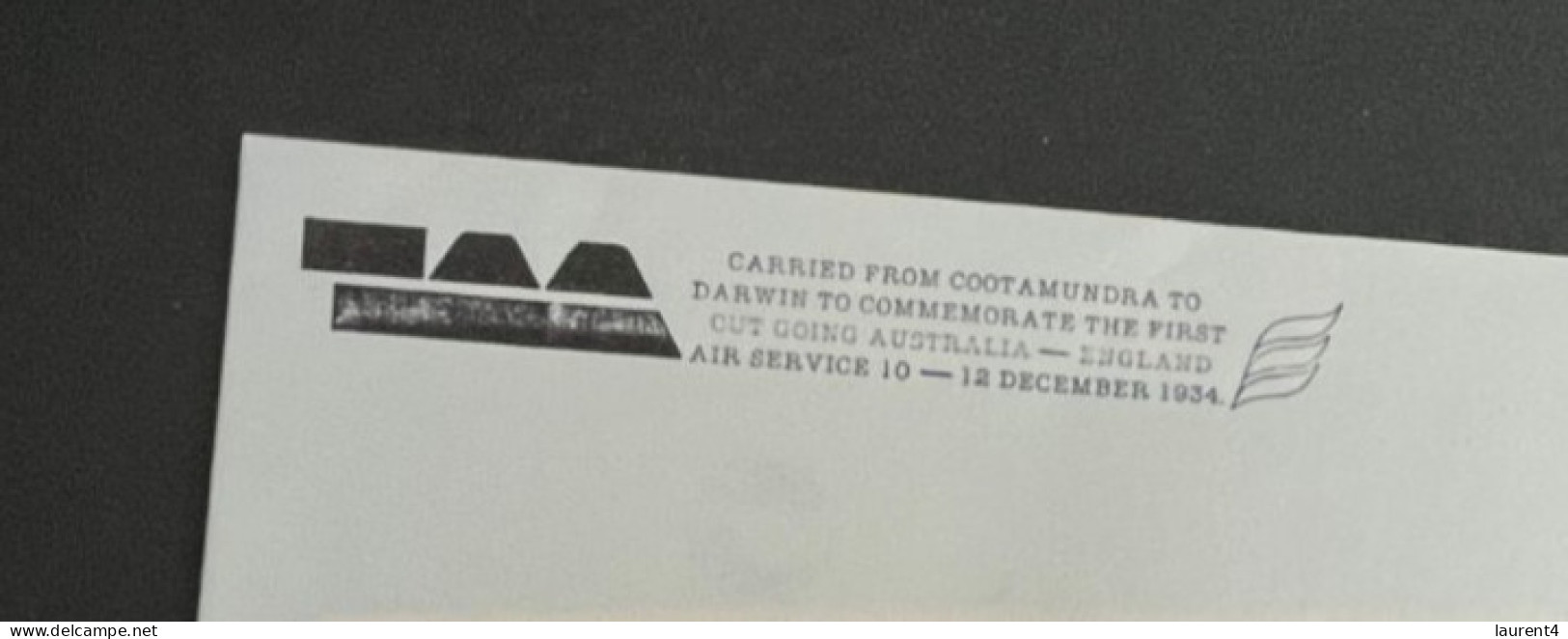 (3 Q 49) Australia FDC - 1984 - Carried On The First Flight... (cootamundra To Darwin) With Insert... QANTAS - Primeros Vuelos