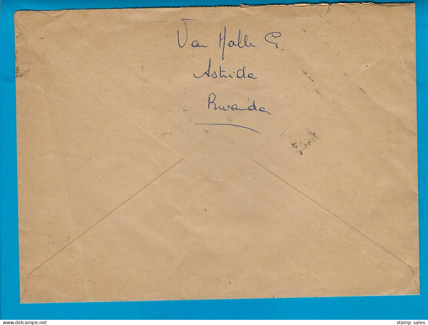 Rwanda N°1/N°8 Cover Astida Naar Antwerpen (België) 01/07/1962 UNG - Brieven En Documenten