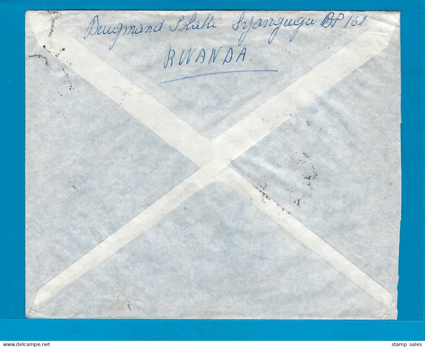 Rwanda N°7+N°72 Cover Cyangugo Naar Hainaut (België) 26/01/1966 UNG - Covers & Documents