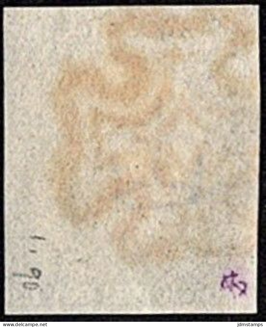 GBR SC #1 U (O,E) 1840 Q Victoria 4 Margins W/red MC Cancel CV $370.00 - Usados