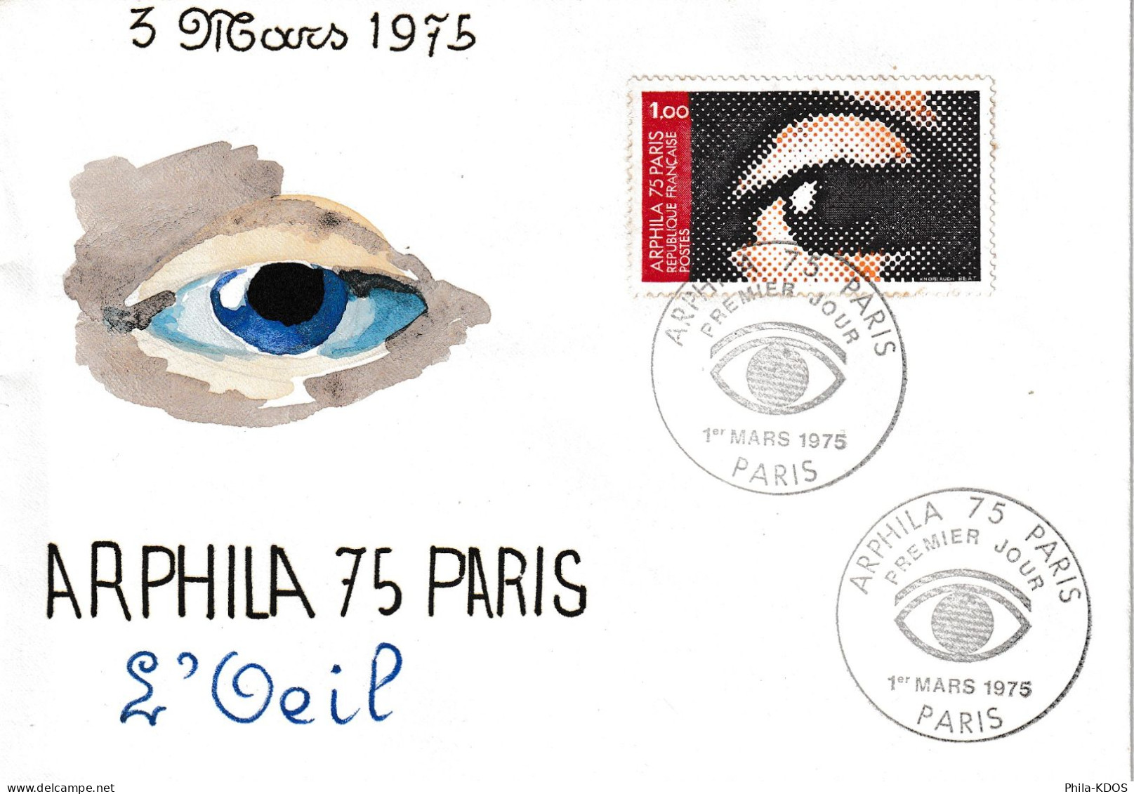 4 FDC UNIQUES CAR PEINTES A LA MAIN : " ARPHILA 75 " N° YT 1830 à 33 Admirez Le Travail De L'Artiste ! - 2020-…