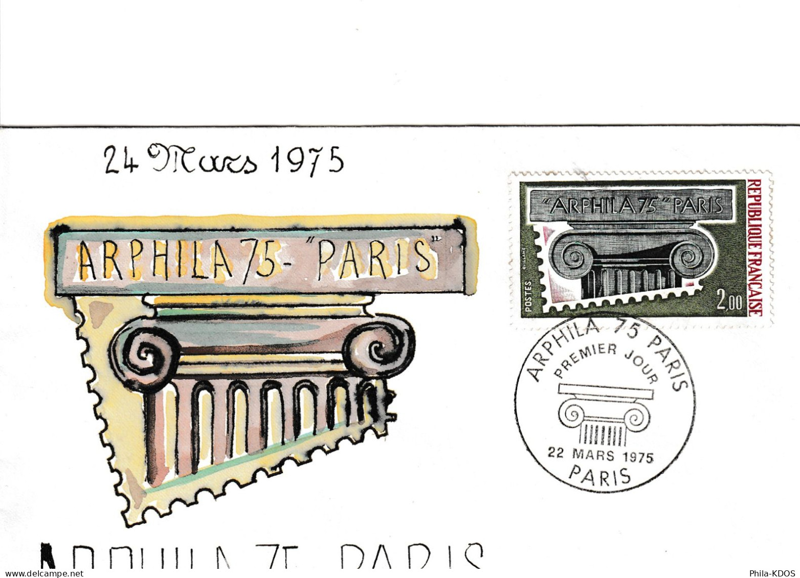 Port Suivi GRATUIT " ARPHILA 75 " Sur 4 Enveloppes 1er Jour UNIQUES CAR PEINTES A LA MAIN N°YT 1830 33. FDC à Saisir !!! - 2020-…