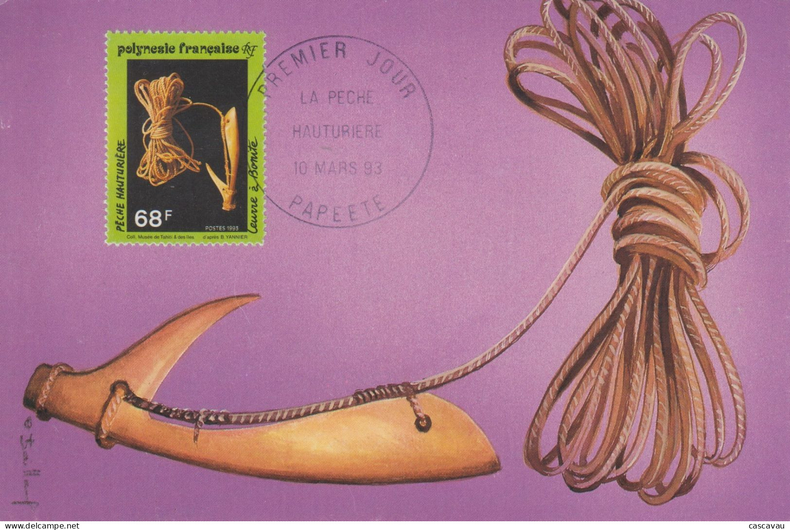 Carte  Maximum  1er  Jour    POLYNESIE    La   Pêche  Hauturiére    1993 - Cartoline Maximum