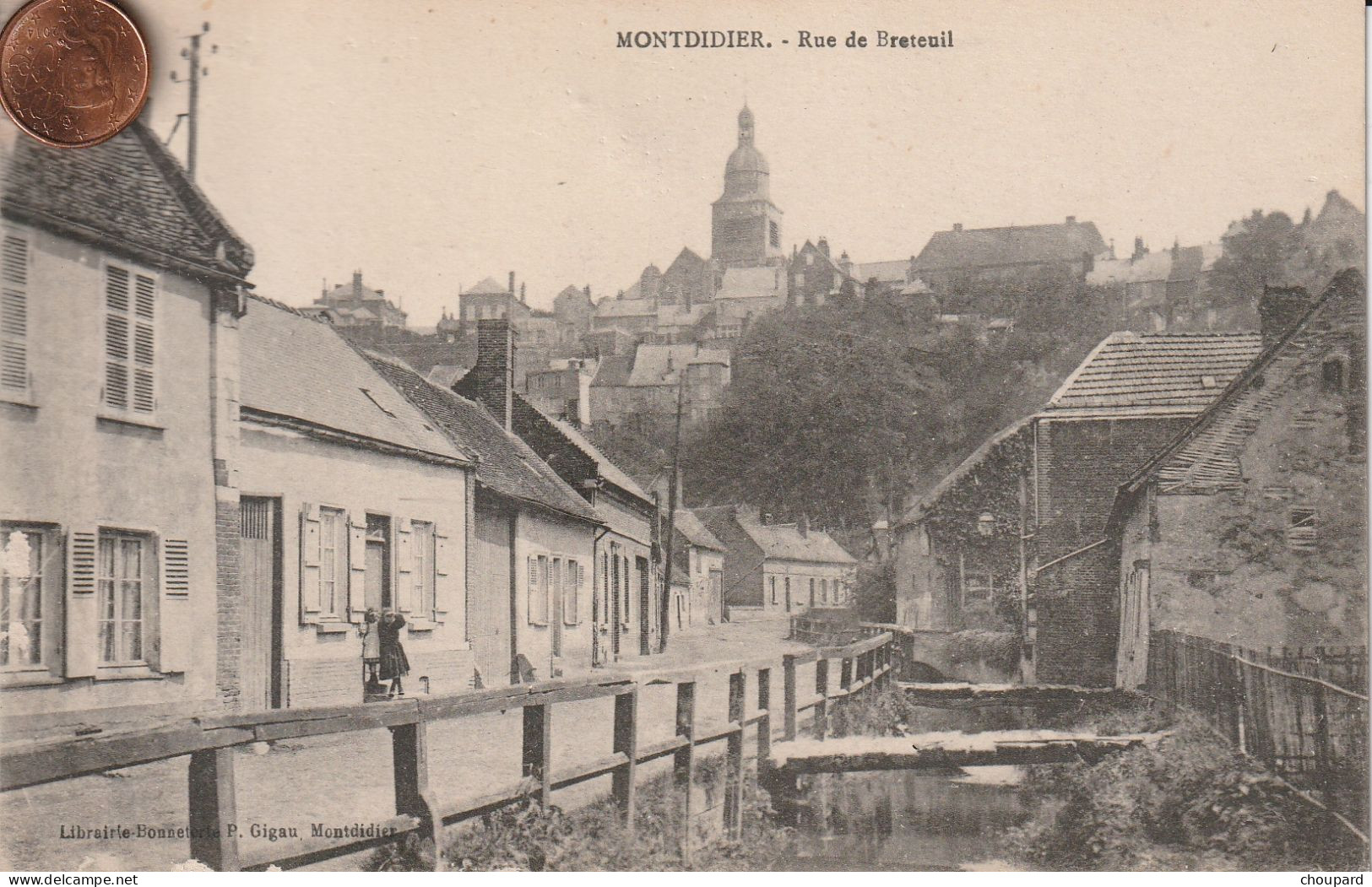 80  - Carte Postale Ancienne De  MONTDIDIER Rue De Breteuil - Montdidier