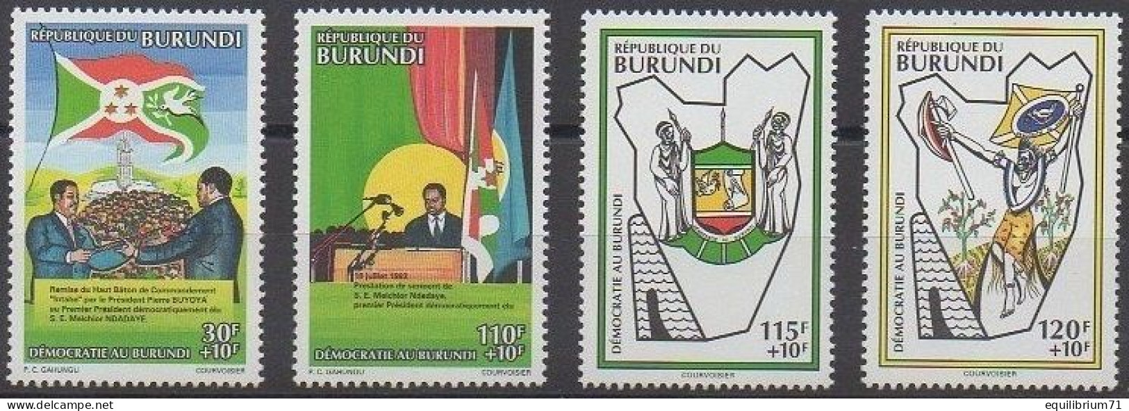1050/1053** - Démocratie Au / In / Demokratie In / Democracy In - BURUNDI - Ongebruikt