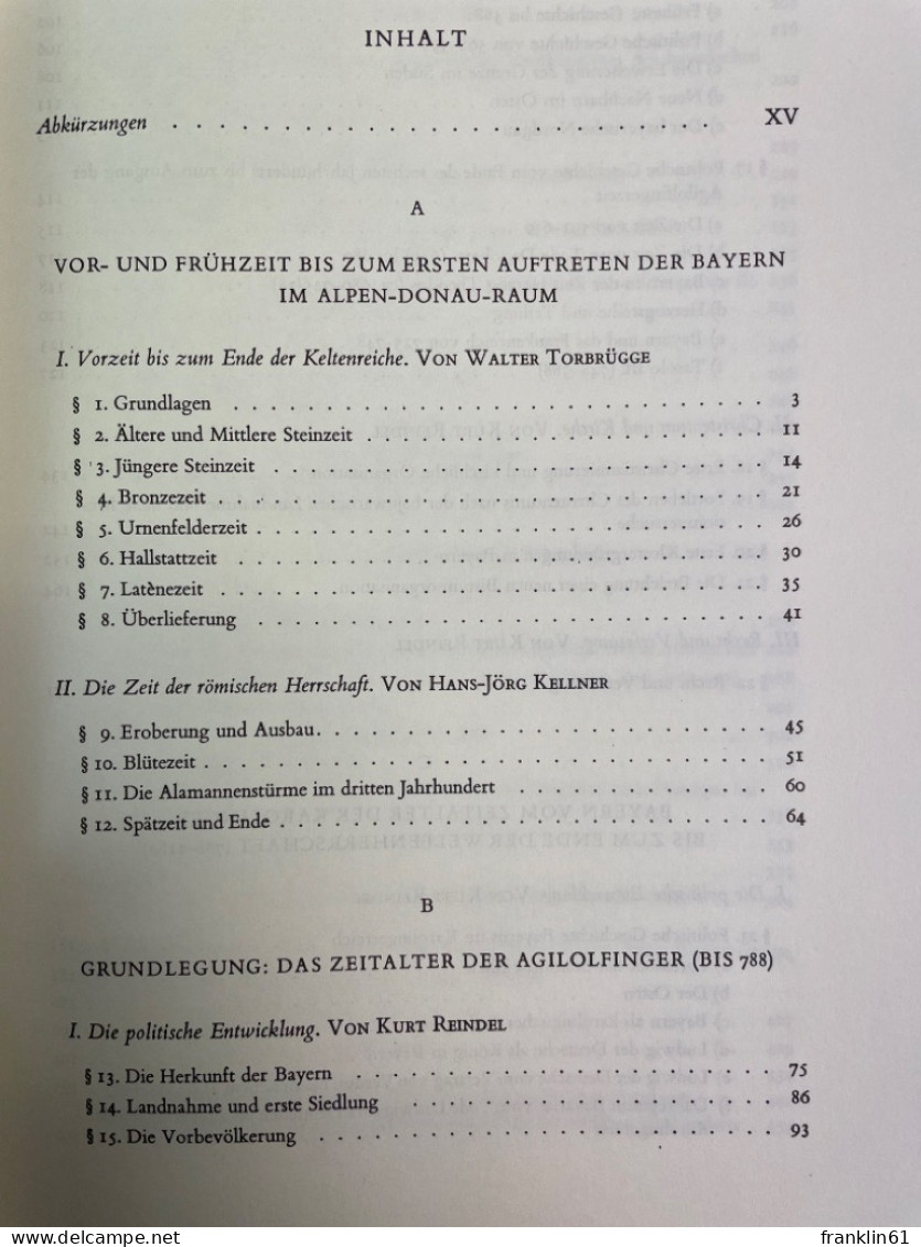 Handbuch Der Bayerischen Geschichte. Band 1.  Das Alte Bayern. Das Stammesherzogtum - 4. Neuzeit (1789-1914)