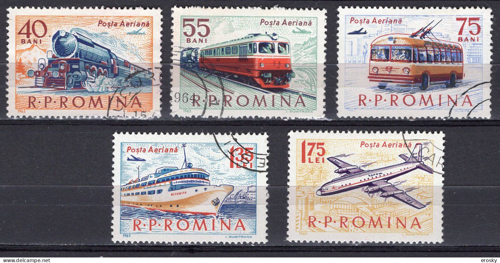 S2719 - ROMANIA ROUMANIE AERIENNE Yv N°184/88 - Oblitérés