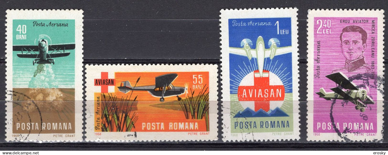 S2738 - ROMANIA ROUMANIE AERIENNE Yv N°214/17 - Used Stamps
