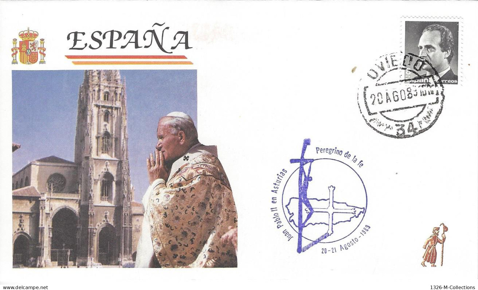 Envellope Voyage Du Pape Jean Paul II ESPAGNE N° 2416 Y & T - FDC