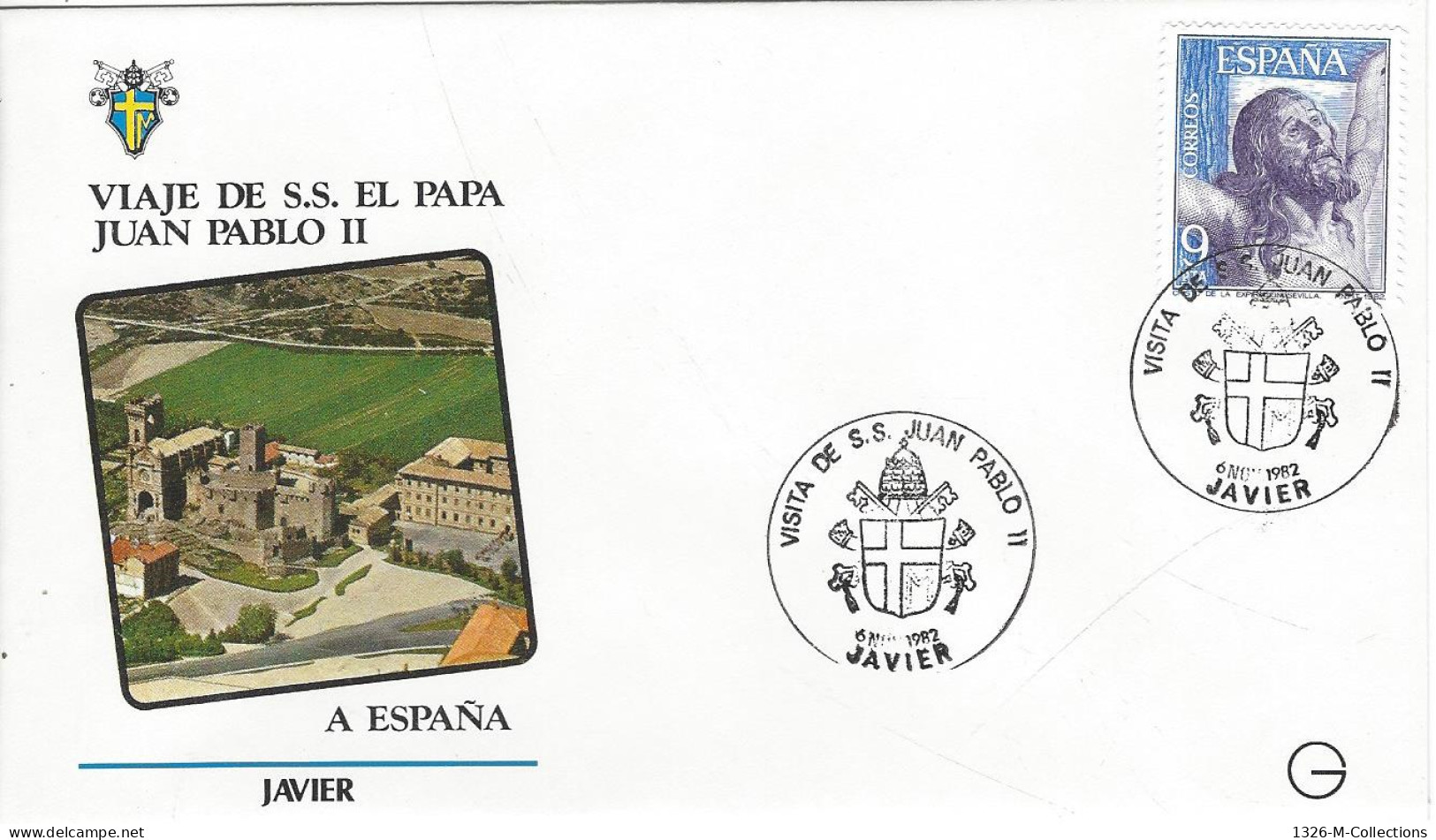 Envellope Voyage Du Pape Jean Paul II ESPAGNE N° 2300 Y & T - FDC