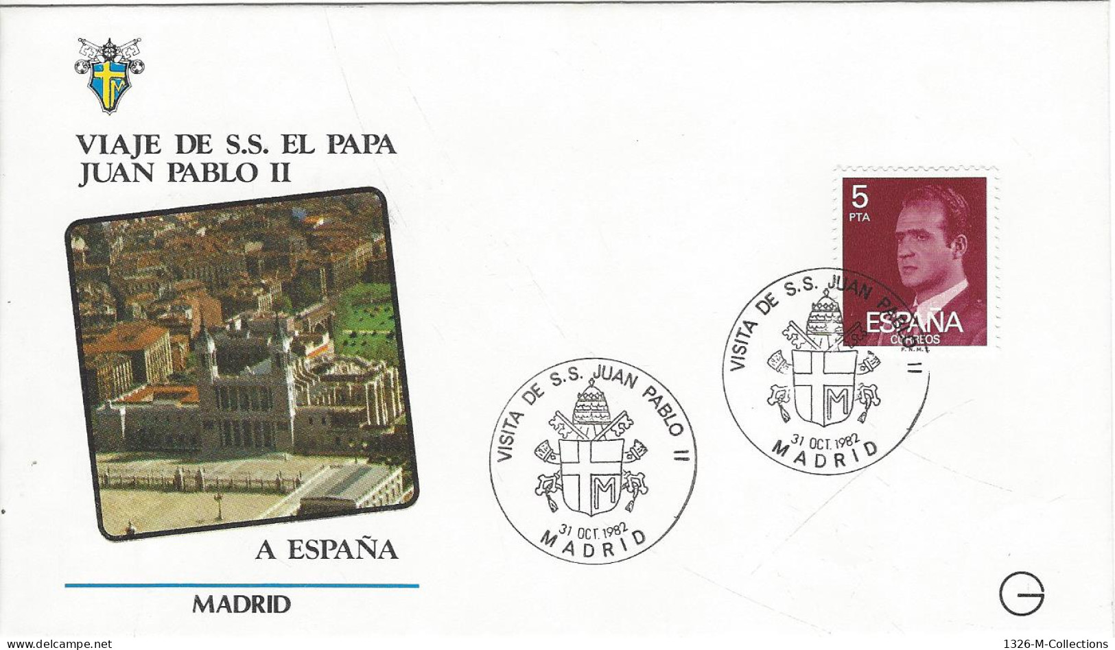 Envellope Voyage Du Pape Jean Paul II ESPAGNE N° 1993 Y & T - FDC