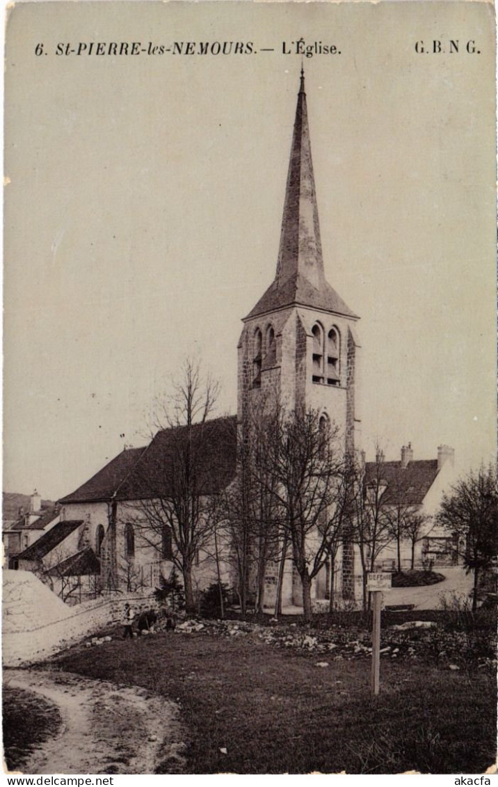 CPA St.Pierre Les Nemours L'Eglise FRANCE (1300936) - Saint Pierre Les Nemours