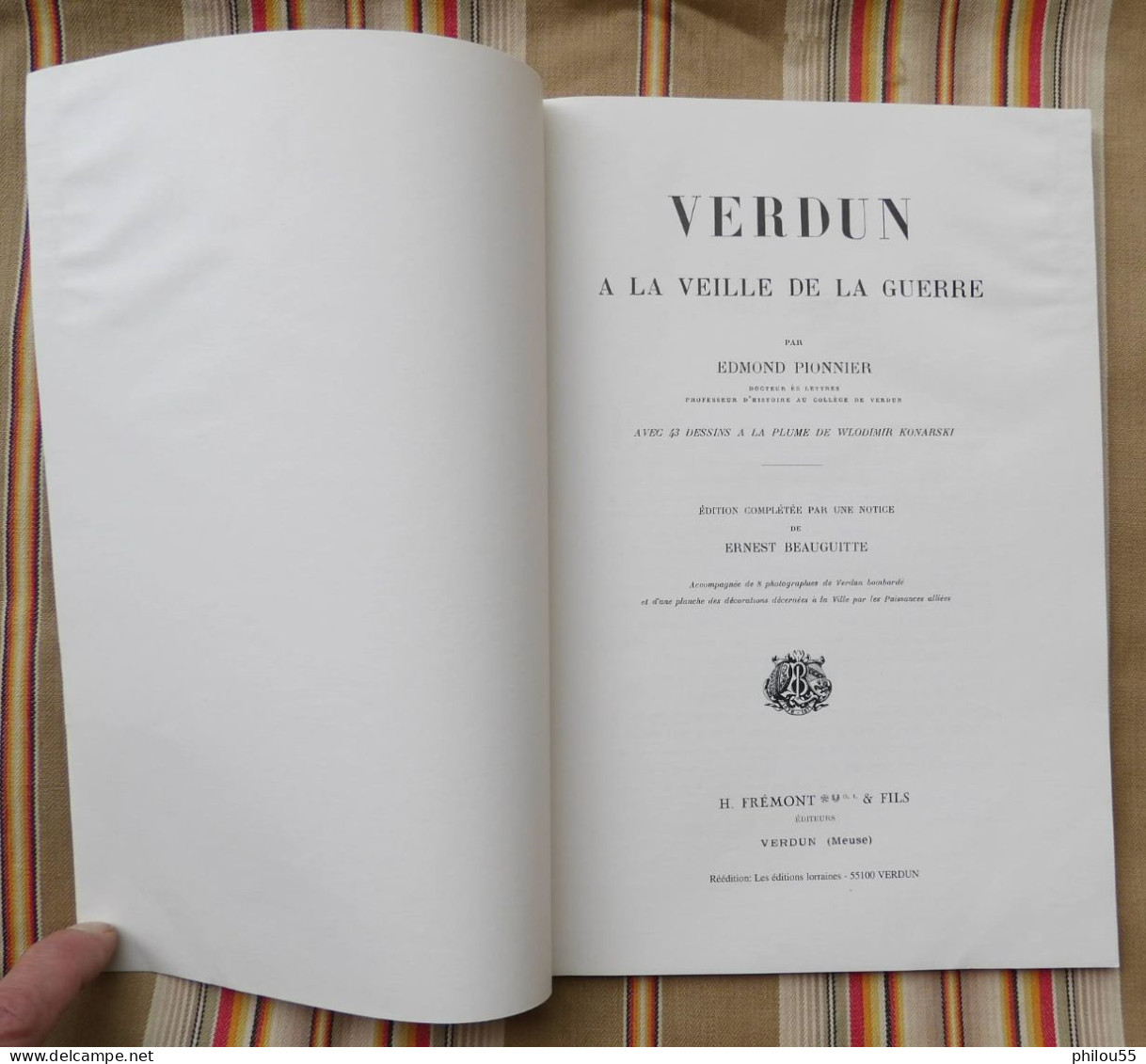 55  1917 VERDUN A LA VEILLE DE LA GUERRE Ed. PIONNIER Er. BEAUGUITTE Wl. KONARSKI - Lorraine - Vosges