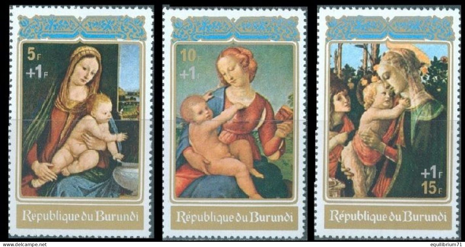 552/554** - Noël II / Kerstmis II / Weihnachten II / Christmas II - 1972 - BURUNDI - Gemälde