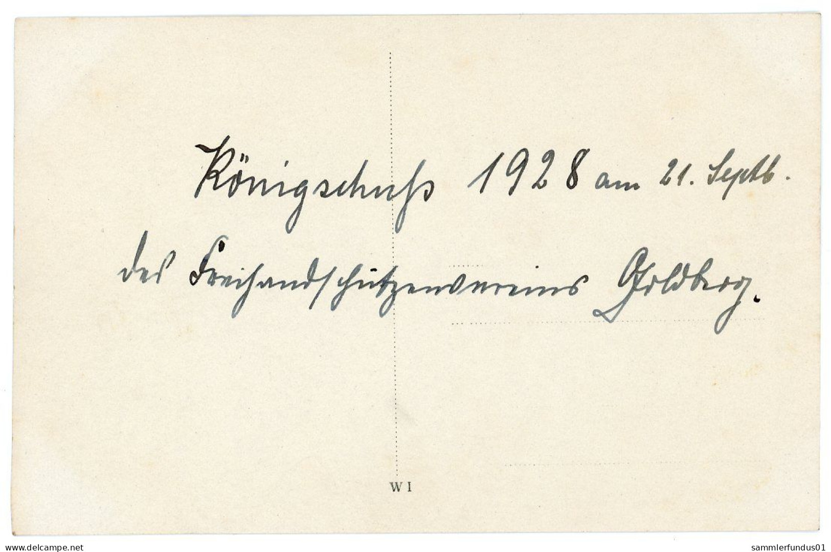 Foto AK/CP Goldberg  Freihand Schützenverein  Königschuß  Ungel/uncirc. 1928    Erhaltung/Cond. 1-   Nr. 1668 - Goldberg