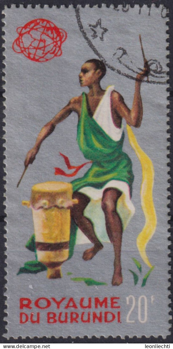 1965 Burundi, Mi:BI 189, Sn:BI 94b, Yt:BI 160, Burundi-Tänzer, Weltausstellung, New York - Gebruikt