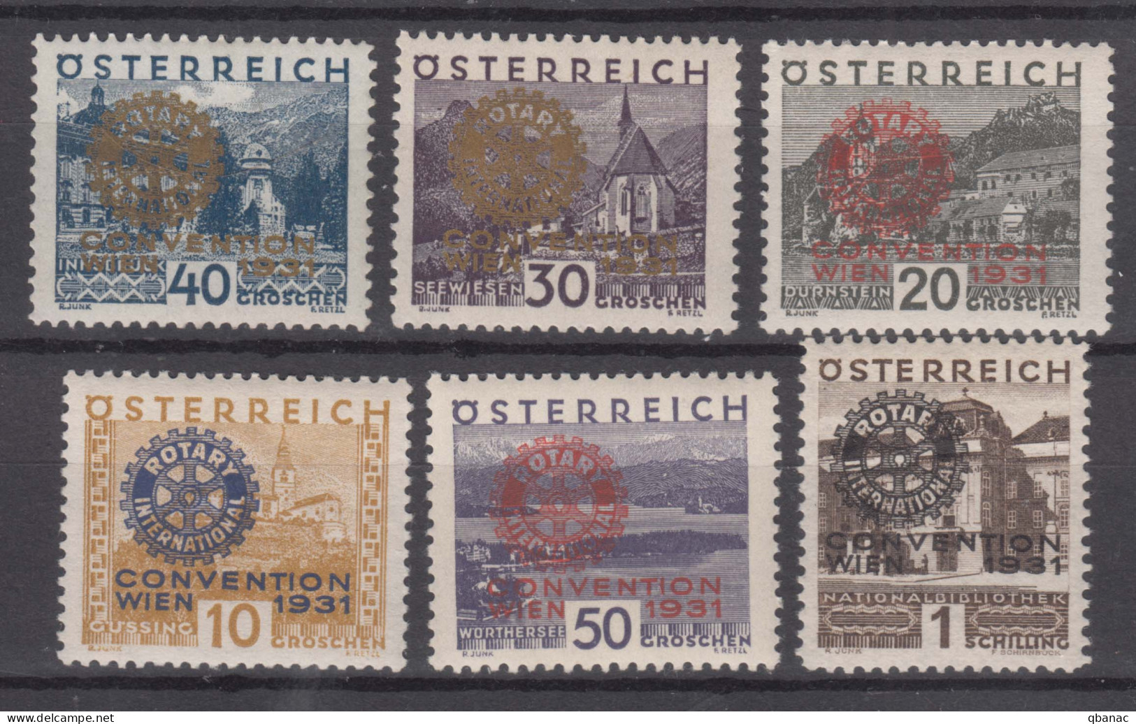 Austria 1931 Rotary Mi#518-523 Mint Never Hinged - Ungebraucht