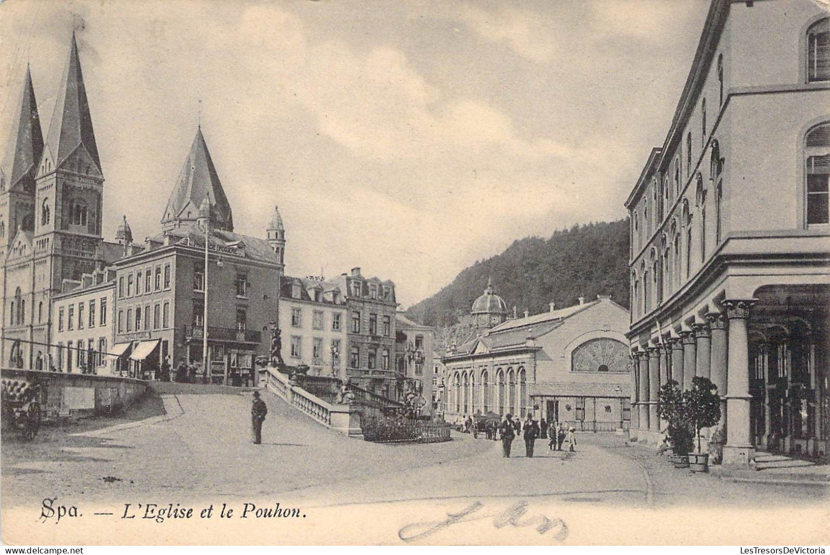 BELGIQUE - SPA - L'Eglise Et Le Pouhon - Carte Postale Ancienne - Spa