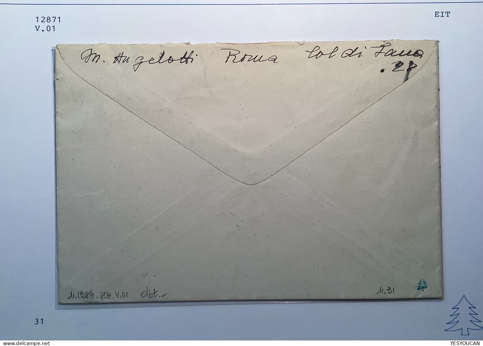 Sa.31 1933 2,75L (Sa.380€) 1939 Lettera>Pesek CZ  (Vatican Vaticano Cover Lettre Italy Italia - Storia Postale