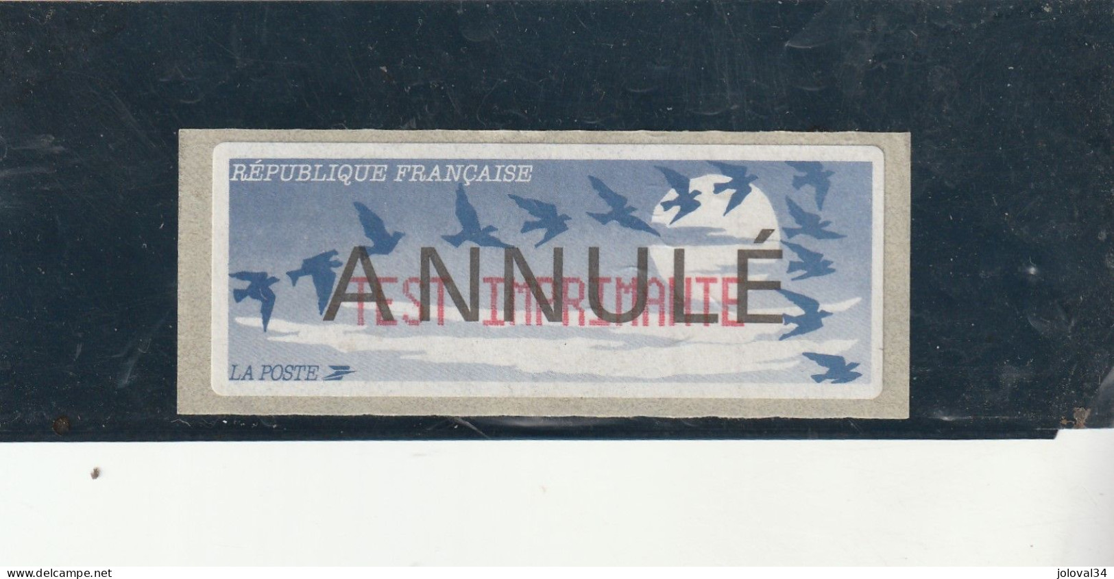 Vignette Oiseaux De Jubert - Test Imprimante - ANNULE - 1990 Type « Oiseaux De Jubert »