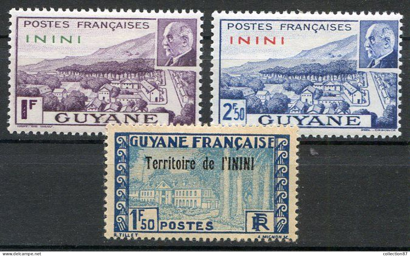 Réf 58-CL2 < ININI < Yvert N° 21 + 51 Et 52 * Neuf Ch. * MH - Pétain - Ungebraucht