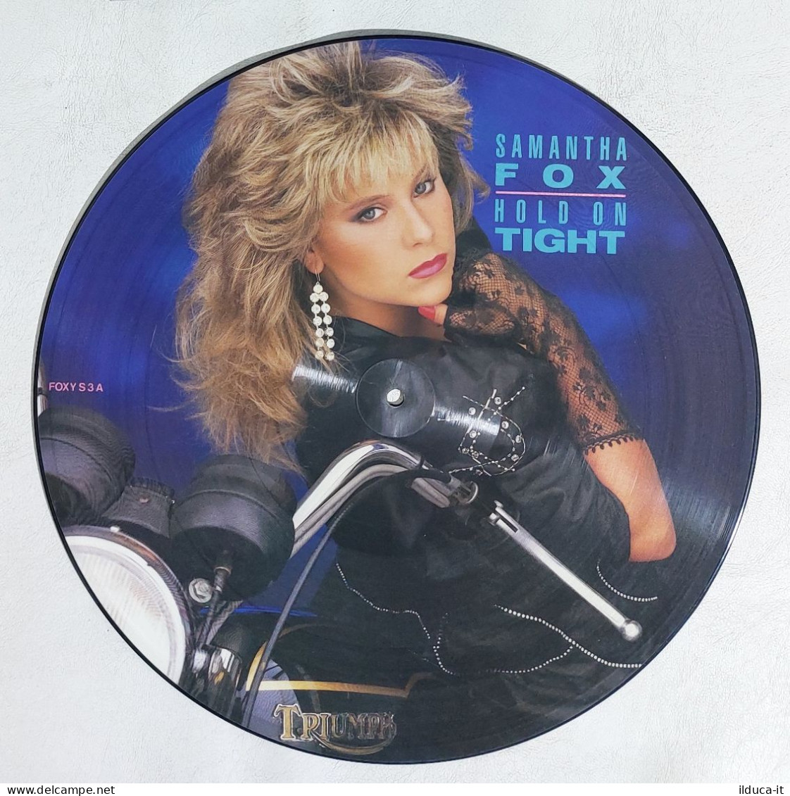 I114374 LP 33 Giri Picture Disc - Samantha Fox - Hold On Tight - Jive 1986 - Editions Limitées