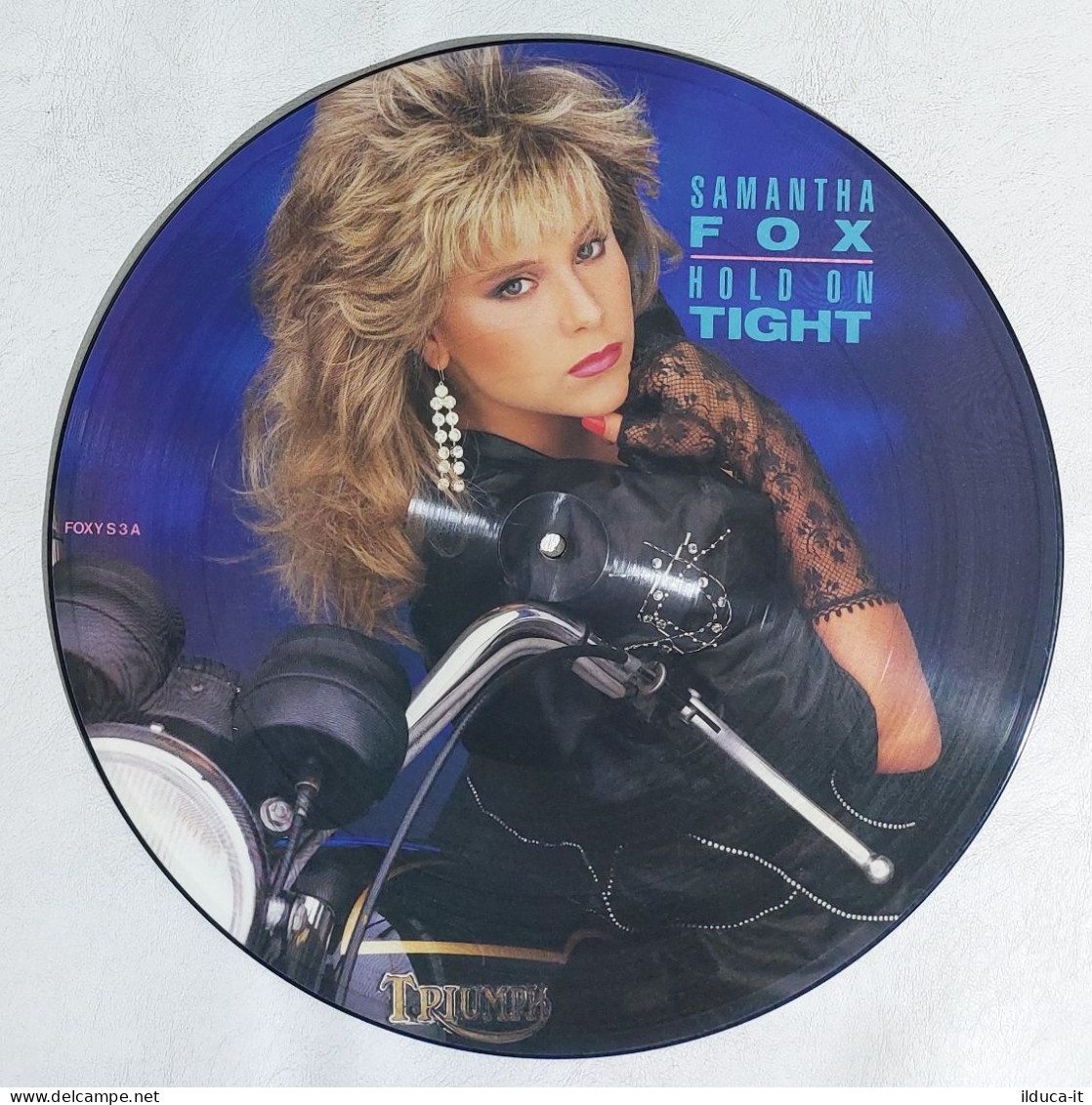 I114379 LP 33 Giri Picture Disc - Samantha Fox - Hold On Tight - Jive 1986 - Editions Limitées