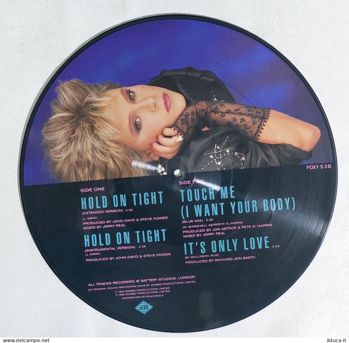 I114379 LP 33 Giri Picture Disc - Samantha Fox - Hold On Tight - Jive 1986 - Editions Limitées