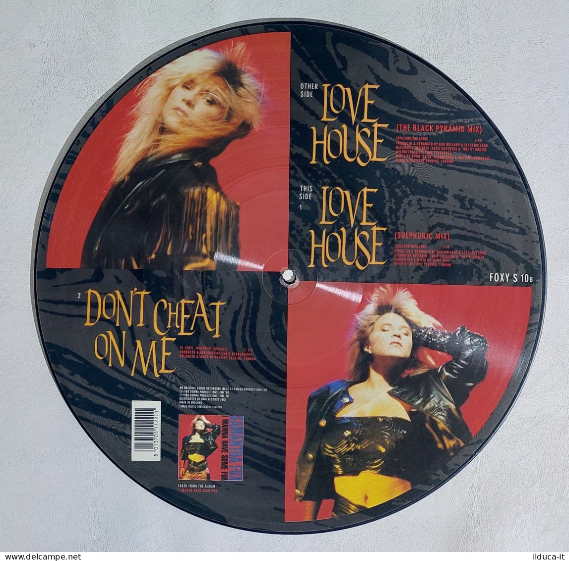 I114381 LP 33 Giri Picture Disc - Samantha Fox - Love House - Zomba 1988 - Editions Limitées