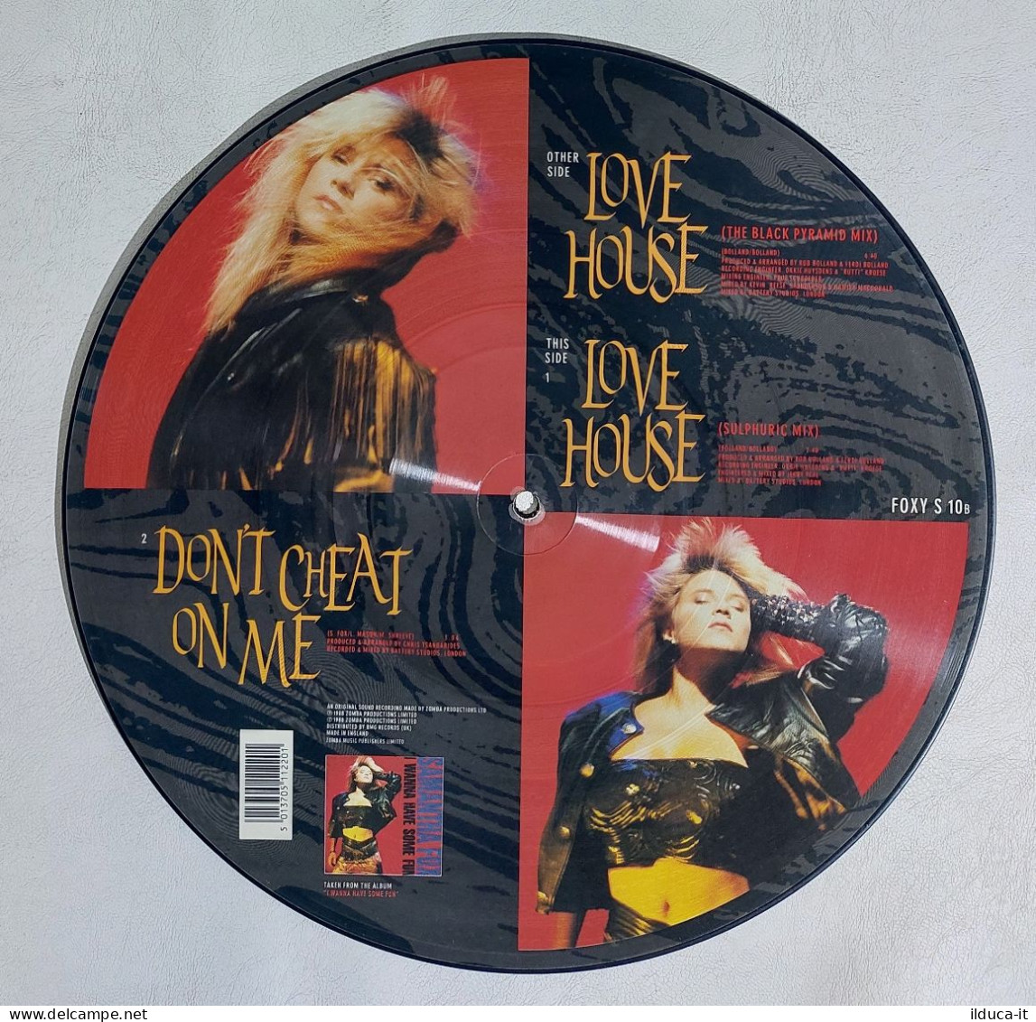 I114381 LP 33 Giri Picture Disc - Samantha Fox - Love House - Zomba 1988 - Limited Editions