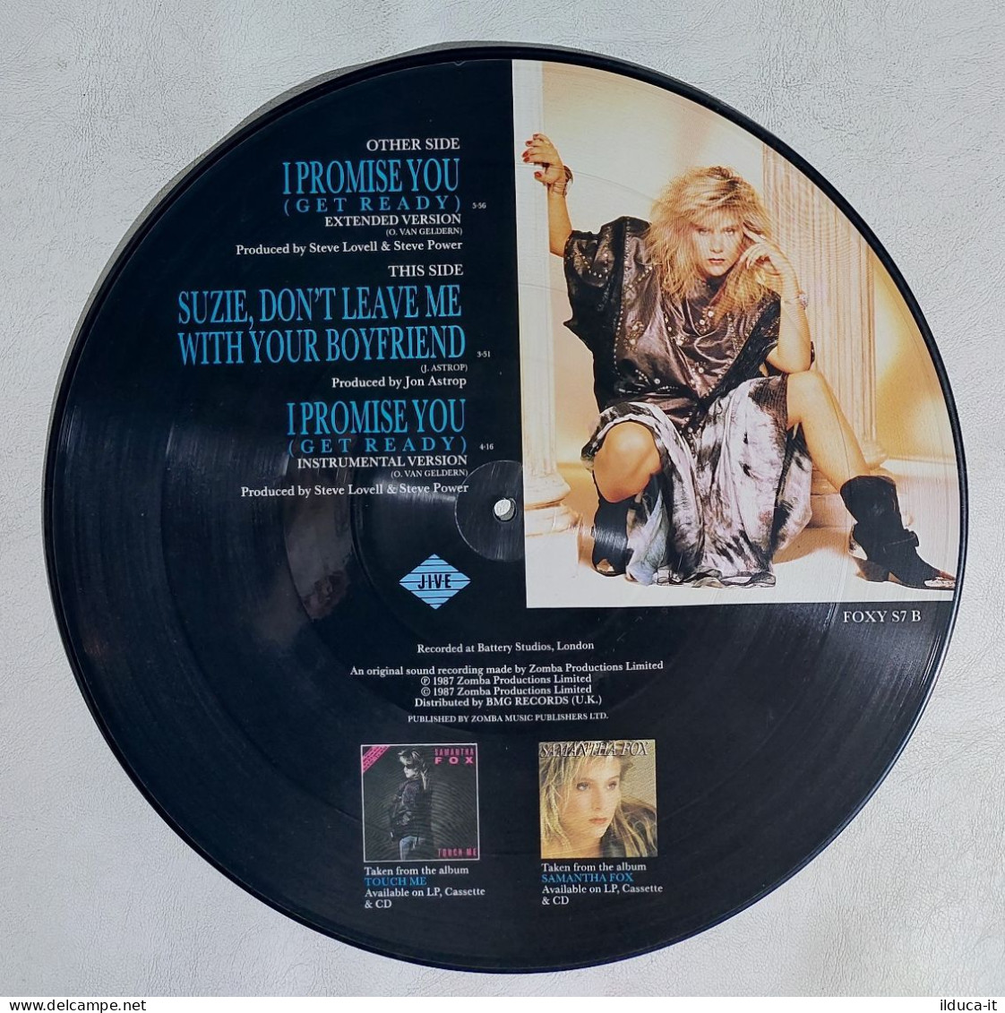 I114382 LP 33 Giri Picture Disc - Samantha Fox - I Promise You (Get Ready) - Limited Editions