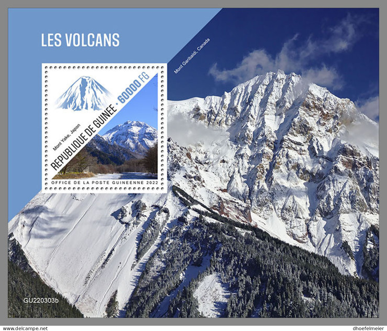 GUINEA REP. 2022 MNH Volcanoes Vulkane Volcans S/S - OFFICIAL ISSUE - DHQ2319 - Volcans