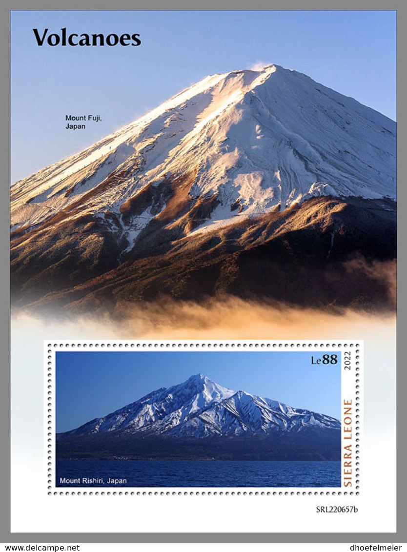 SIERRA LEONE 2022 MNH Volcanoes Vulkane Volcans S/S - IMPERFORATED - DHQ2319 - Volcanes