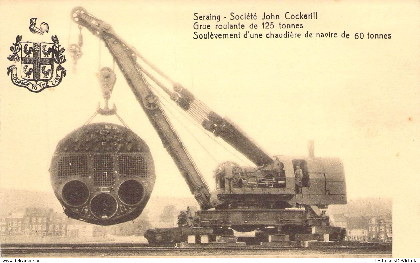 BELGIQUE - SERAING - Société John Cockerill - Grue Roulante De 125 Tonnes - Carte Postale Ancienne - Seraing