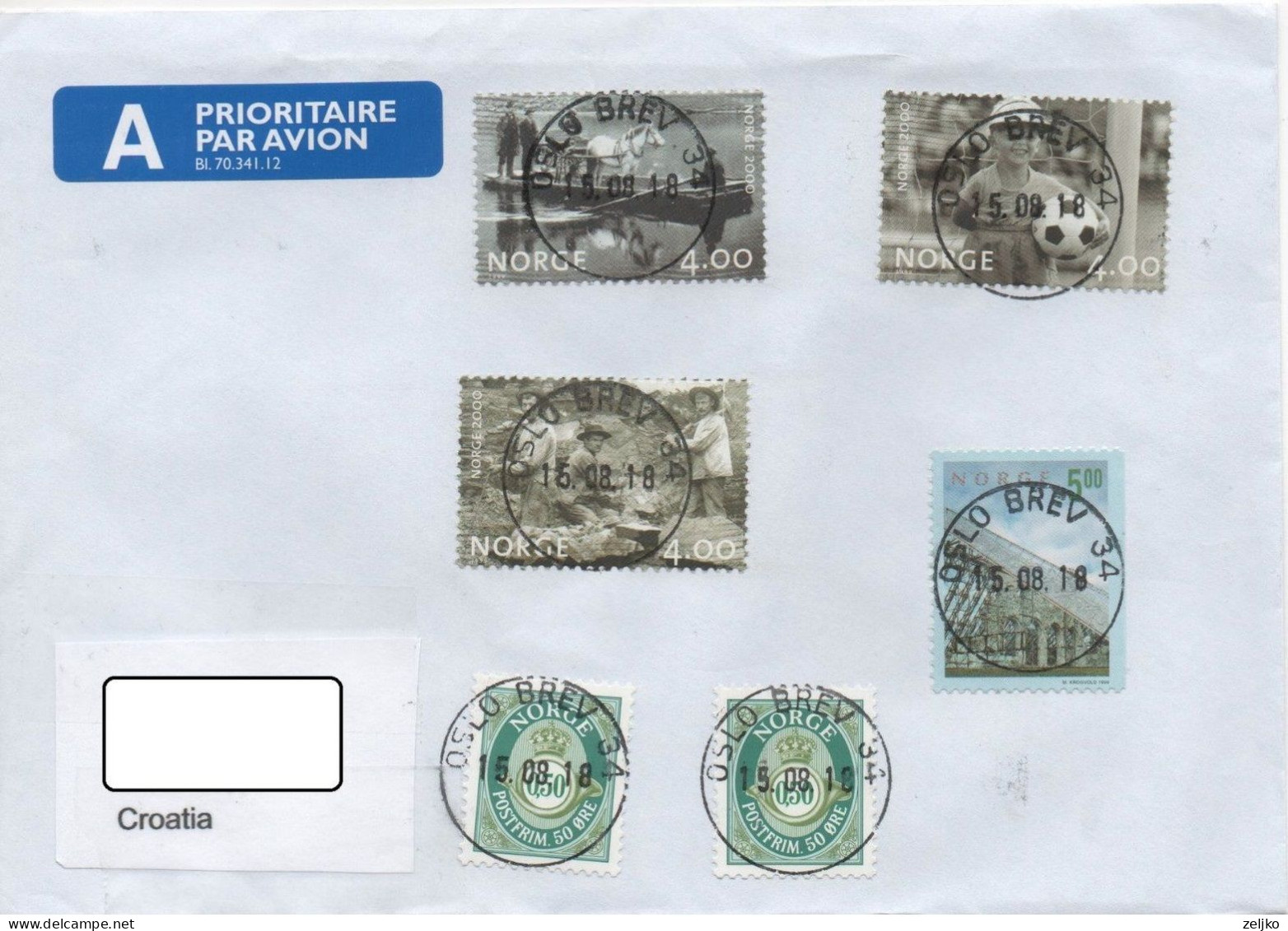 Norway, Michel 1308, 1321, 1322, 1328, Air Mail - Briefe U. Dokumente