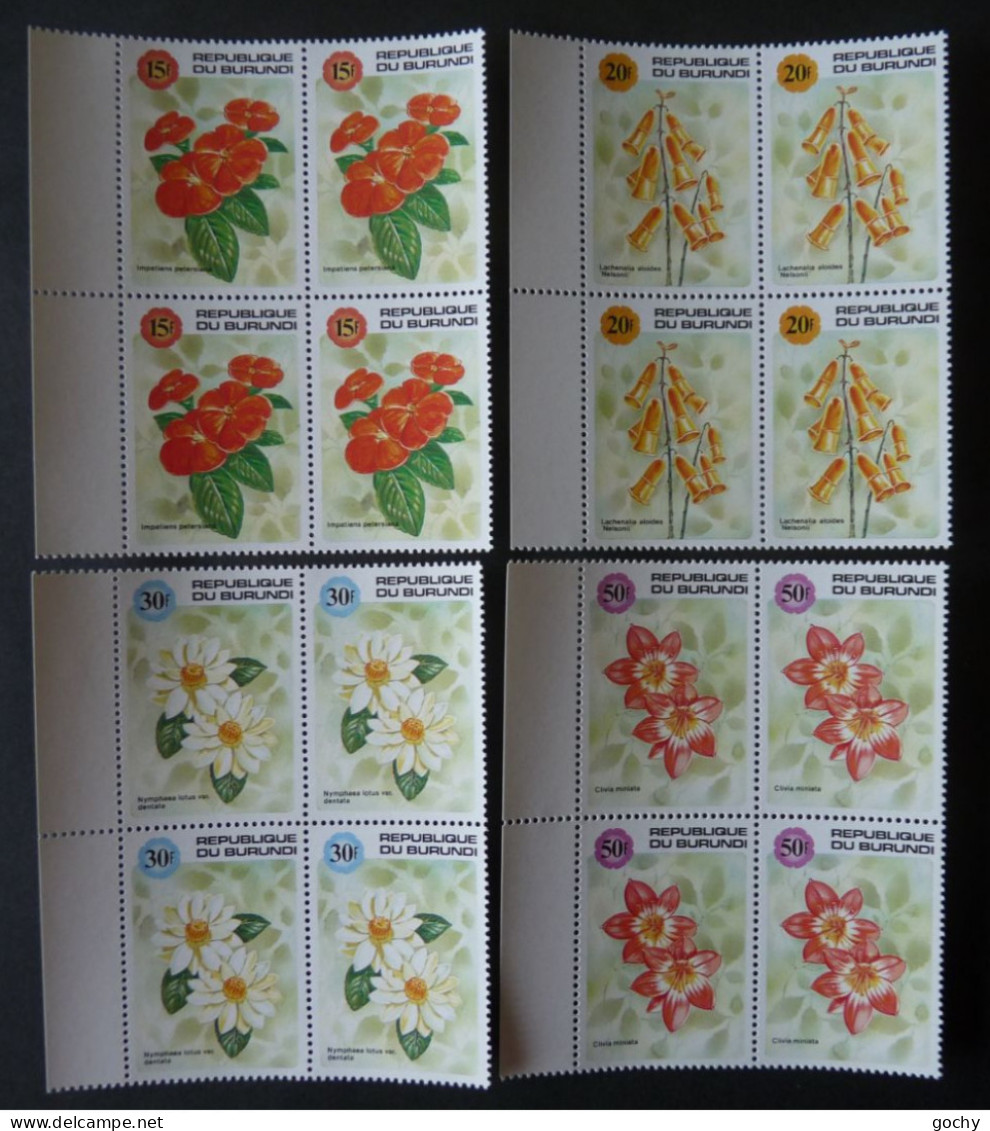 BURUNDI   1992   :  N° 982 à 985 ** Neuf MNH-CAT.: 88,00€ BLOC DE 4 - Unused Stamps