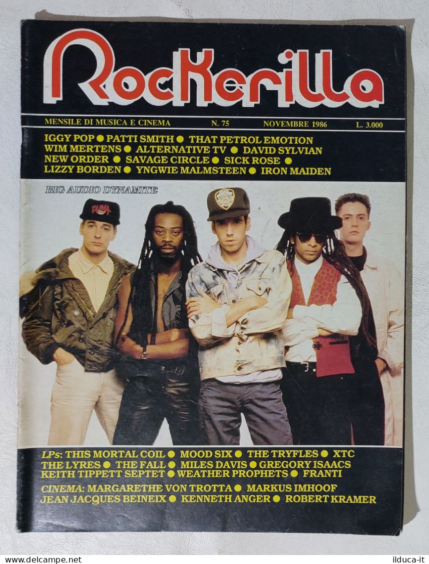 I114308 Rockerilla 1986 N. 75 - Big Audio Dynamite / Iggy Pop / Sick Rose - Musique