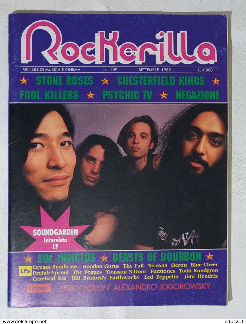 I114310 Rockerilla 1989 N. 109 - Soundgarden / Stone Roses / Led Zeppelin - Música
