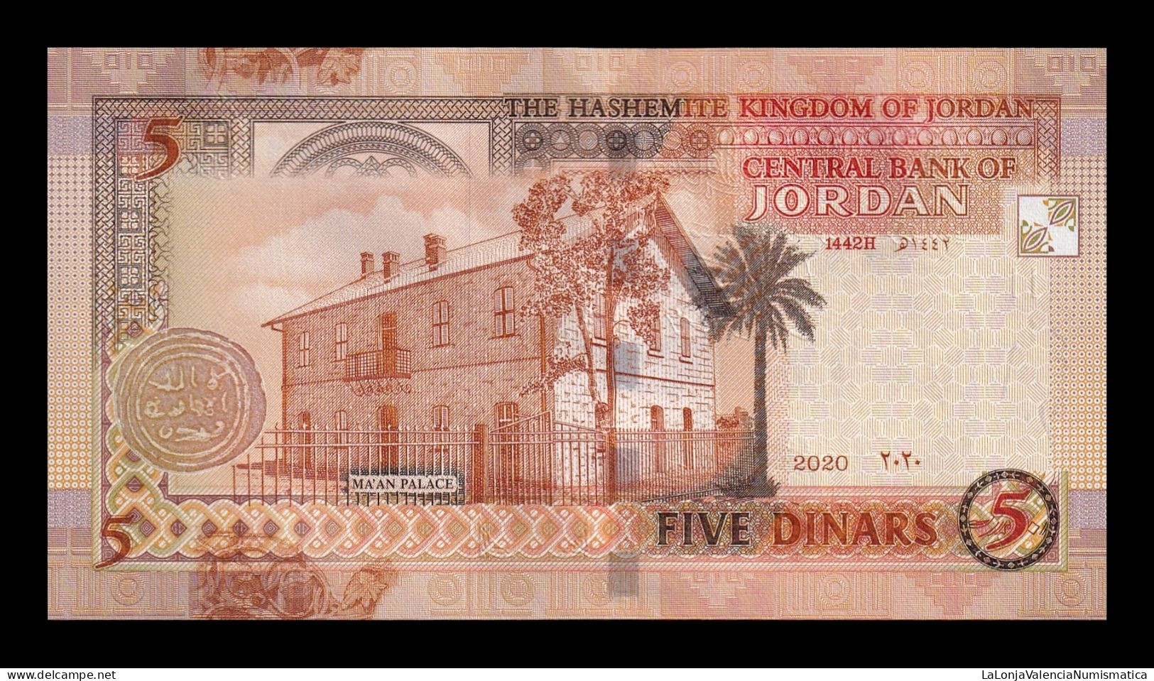 Jordania Jordan 5 Dinars 2020 Pick 35j Sc Unc - Jordania