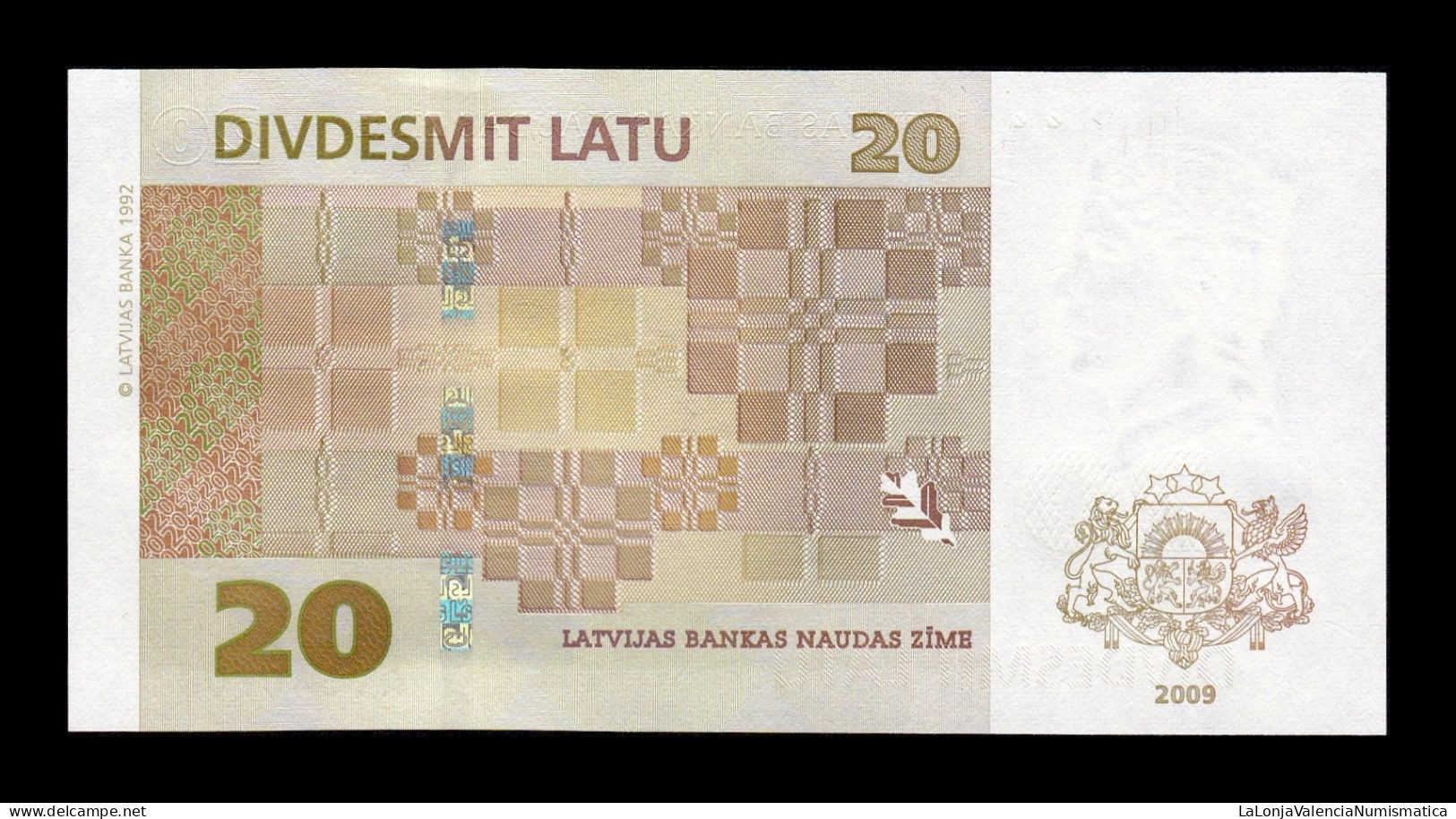 Letonia Latvia 20 Latu 2009 Pick 55b Sc Unc - Lettonie