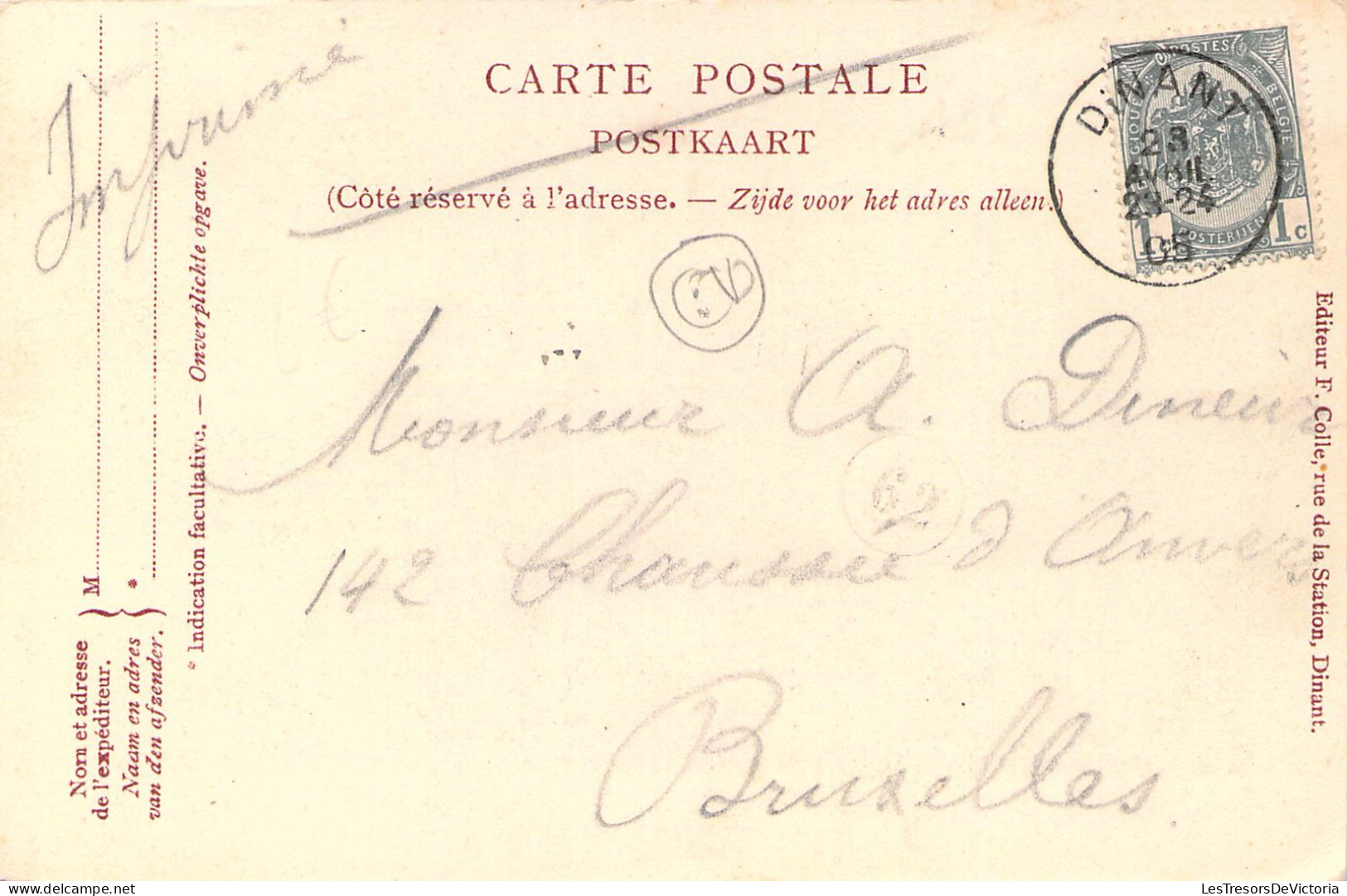 BELGIQUE - DINANT - Vue Prise En Amont - Carte Postale Ancienne - Dinant