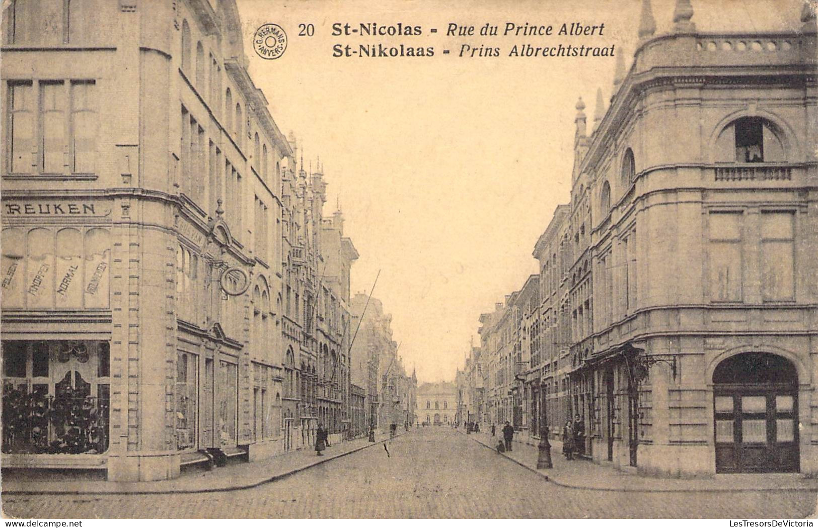 BELGIQUE - ST NICOLAS - Rue Du Prince Albert -  Carte Postale Ancienne - Saint-Nicolas