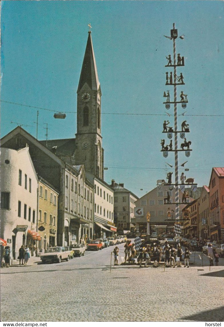 D-94065 Waldkirchen Im Bayerischen Wald - Marktplatz - Maibaum - Cars - Audi - Opel Kadett - Ford - Nice Stamp - Freyung