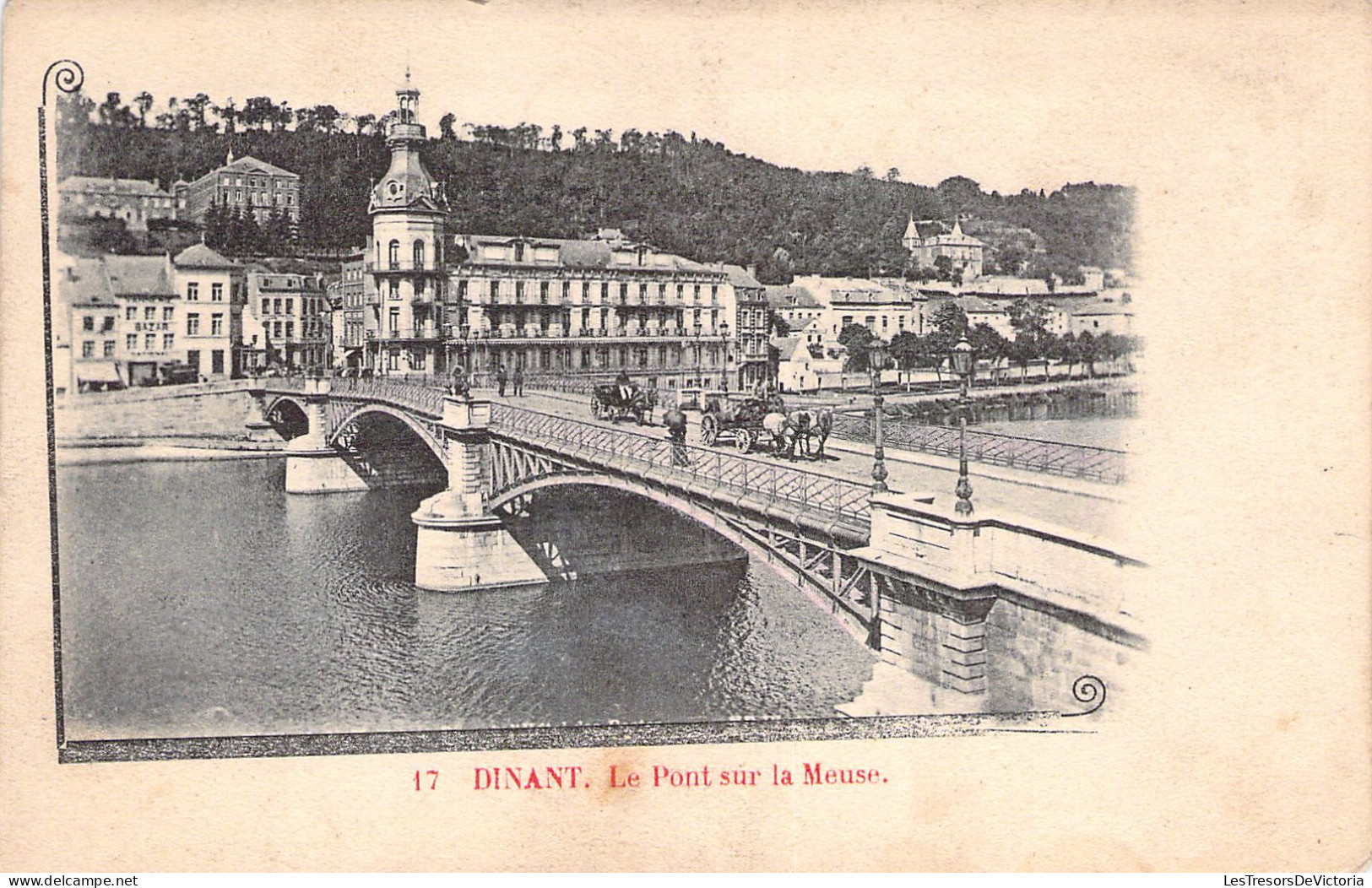 BELGIQUE - DINANT - Le Pont Sur La Meuse - Chocolat Martougin - Carte Postale Ancienne - Dinant