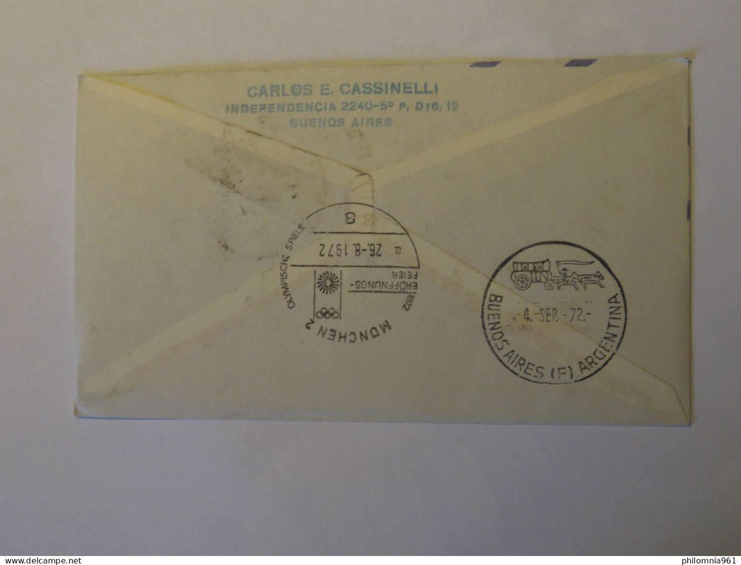 ARGENTINA FIRST FLIGHT COVER 1972 - Usados