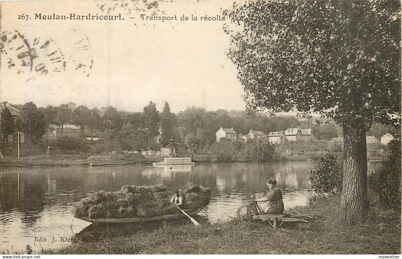 HARDRICOURT Transport De La Récolte Par Bateau - Hardricourt