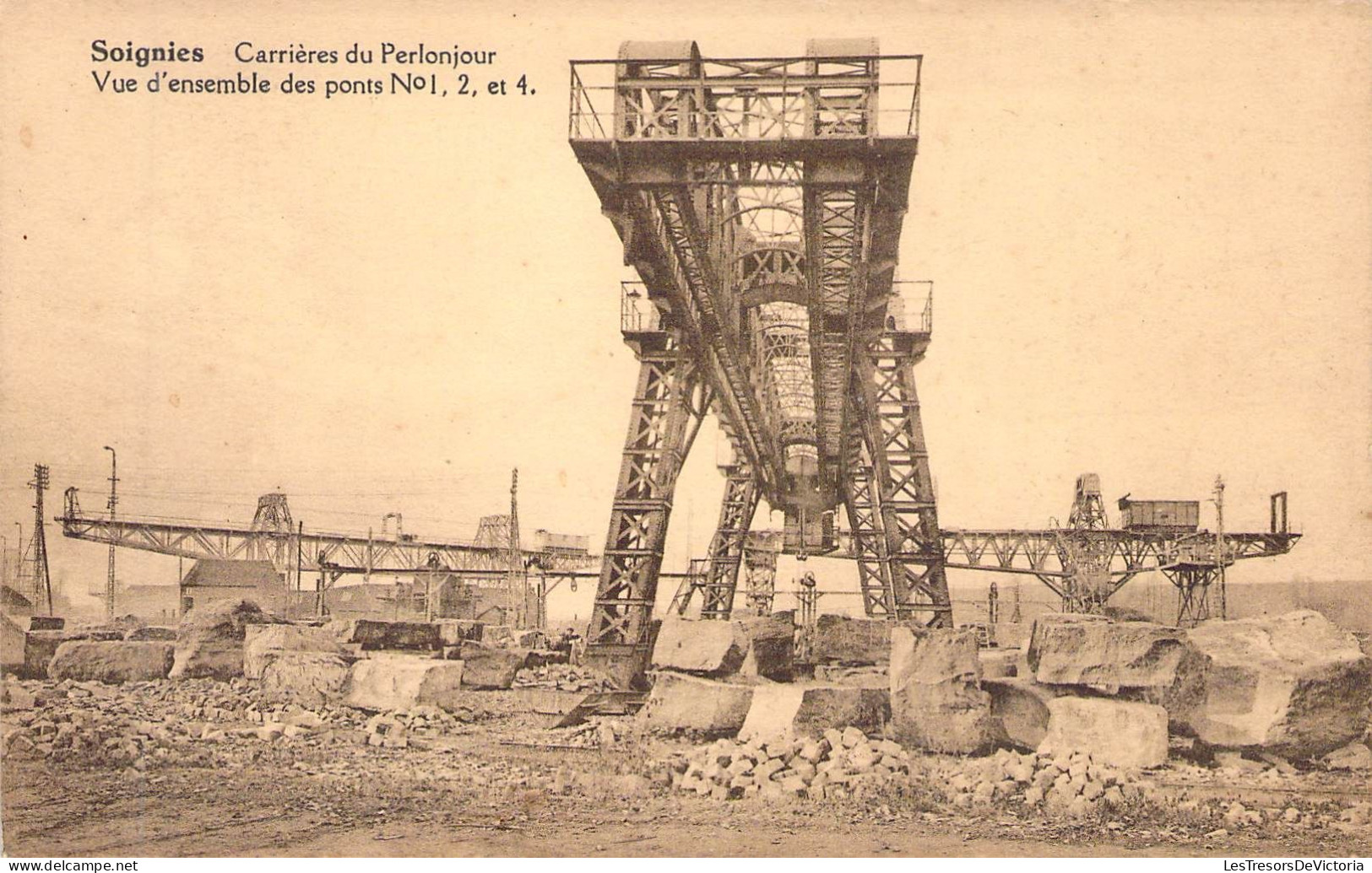 BELGIQUE - SOIGNIES - Carrières Du Perlonjour - Vue D'ensemble Des Ponts - Edition Bottemanne -  Carte Postale Ancienne - Soignies