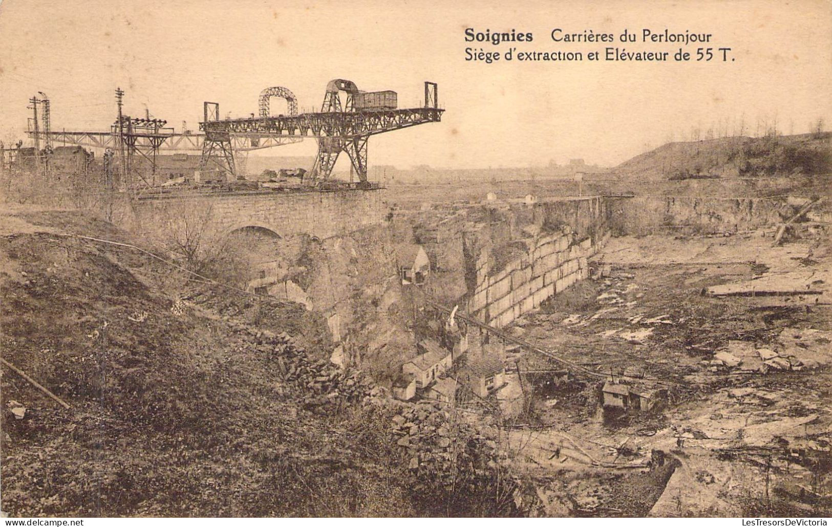 BELGIQUE - SOIGNIES - Carrières Du Perlonjour - Siège D'extraction - Edition Bottemanne -  Carte Postale Ancienne - Soignies